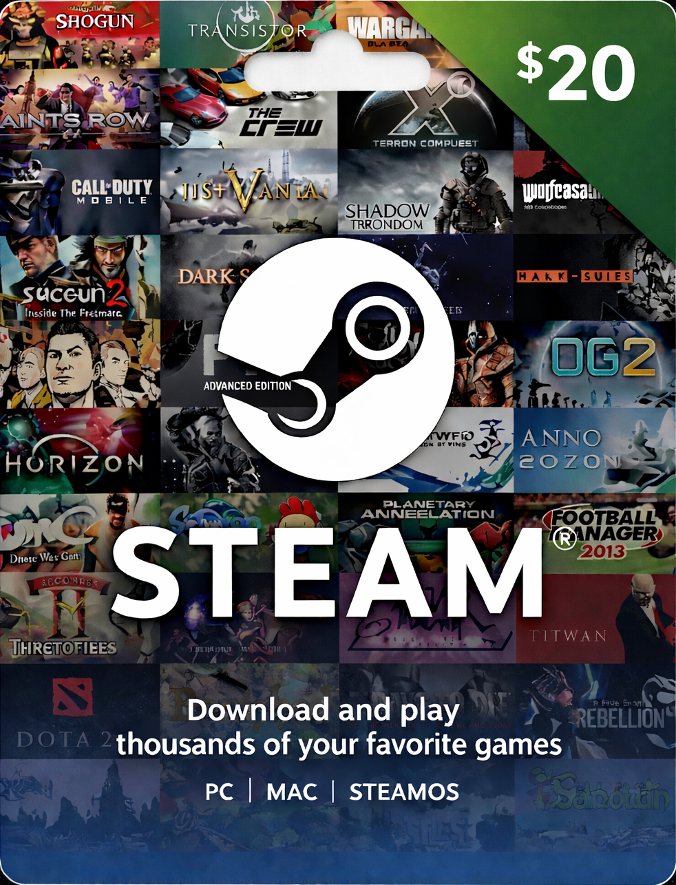 Steam Wallet 20$ Code Liền